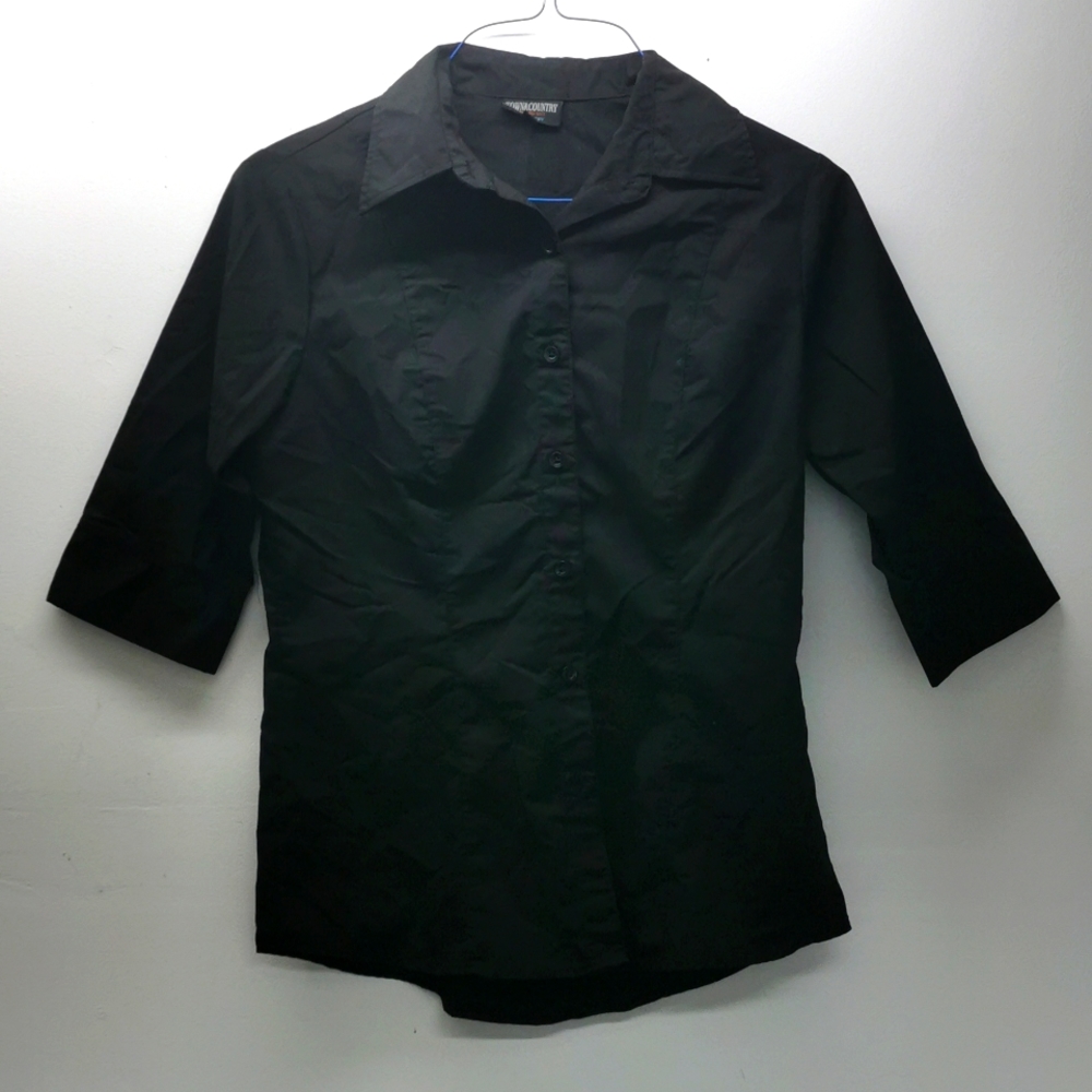 Black 1/2 sleeve blouse